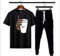 Urban Comfort Cotton 2-Piece Tracksuit – Men’s T-Shirt & Trouser Set
