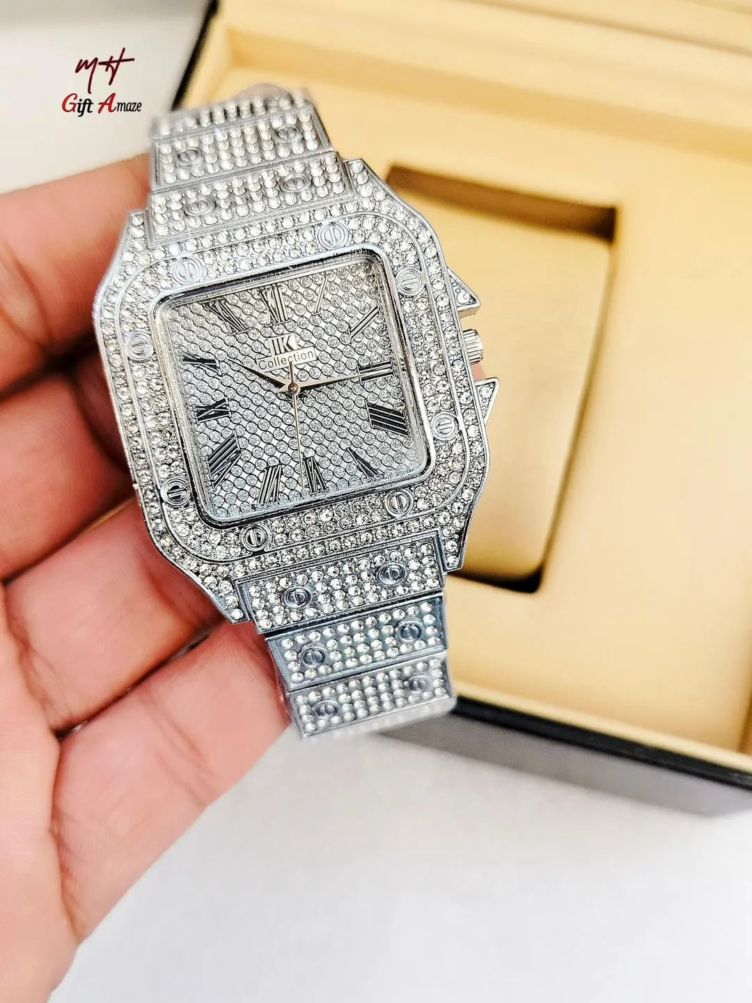 Silver Stone Watch For Men