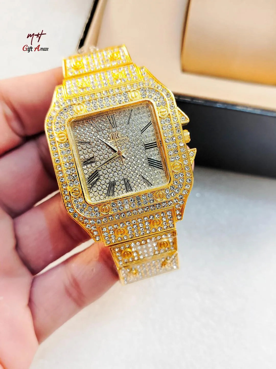 Silver Stone Watch For Men