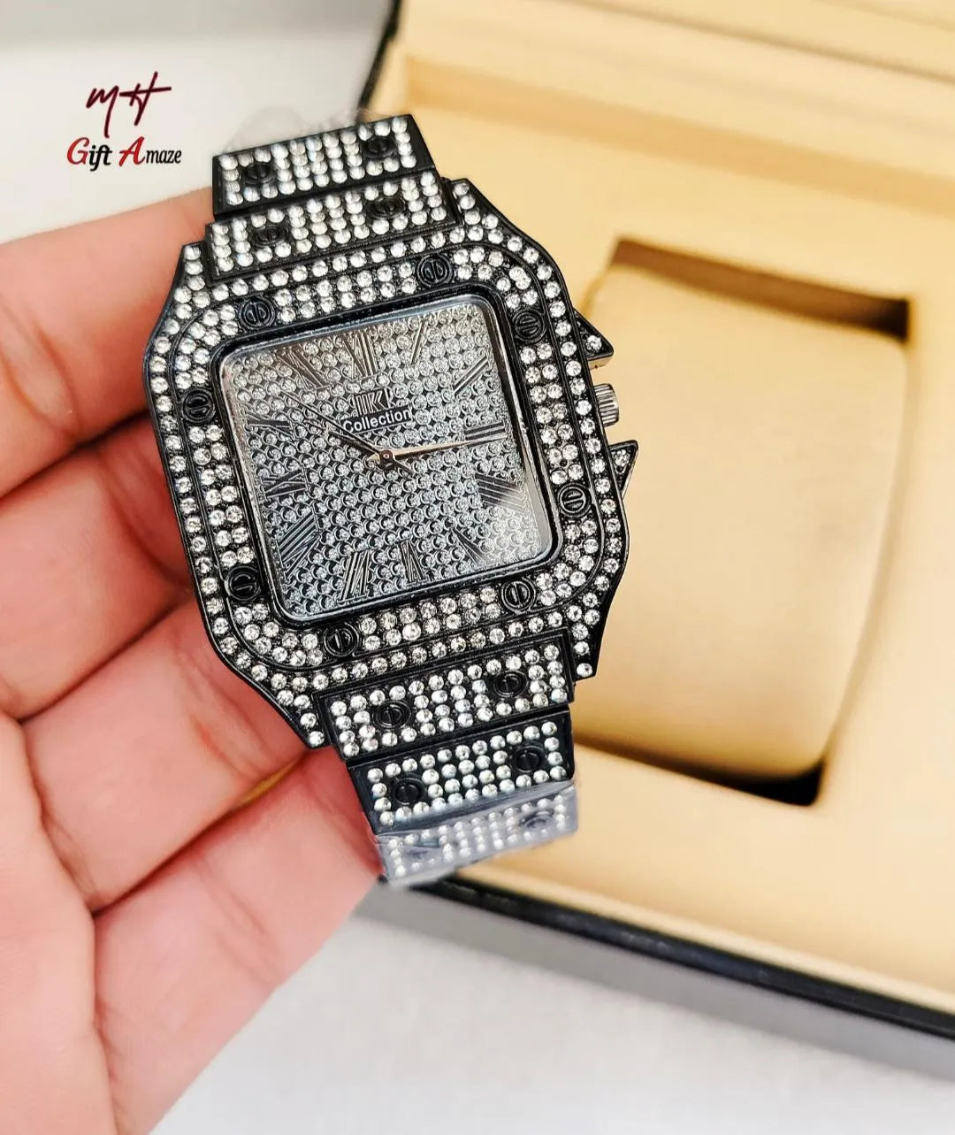 Silver Stone Watch For Men