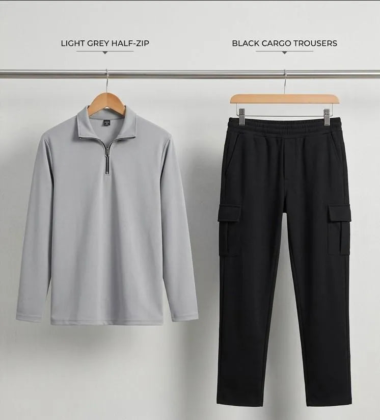 Urban Flex Dri-FIT 2-Piece Set – Half Zip Shirt & Cargo Trousers